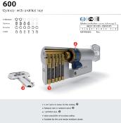 Cylindre de porte AGB 600 - Sécurité-Bouton