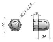Ecrou borgne M14x1,5
